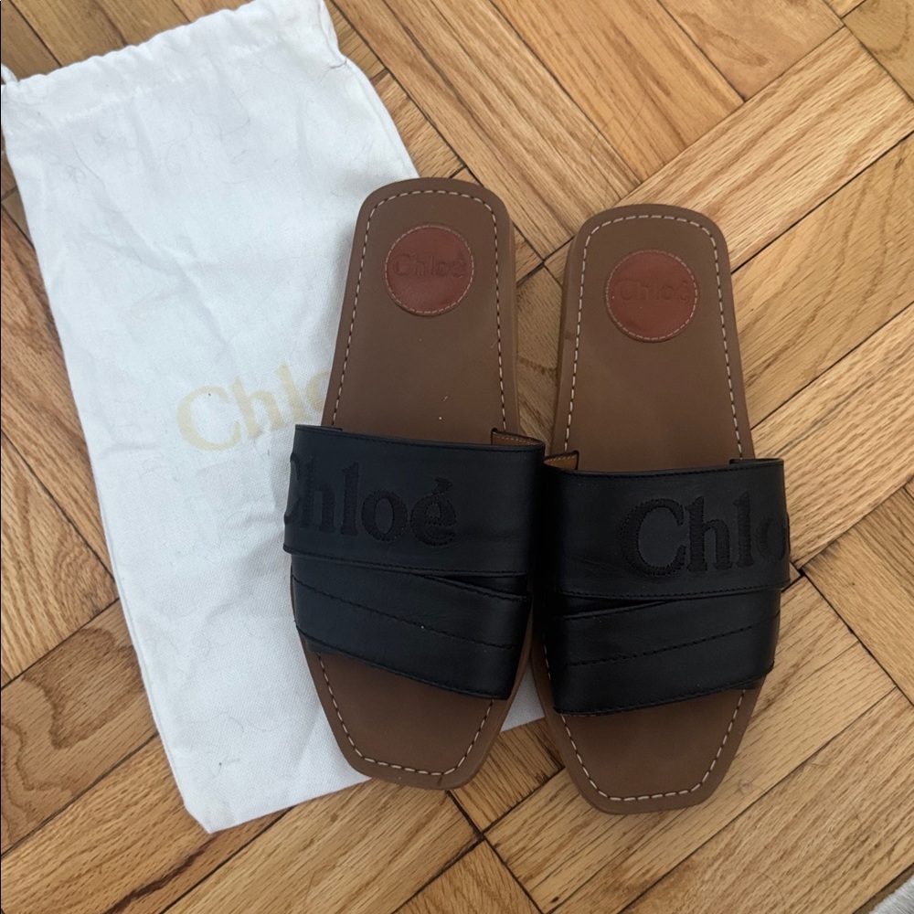 Chloe Black and Brown Sandals